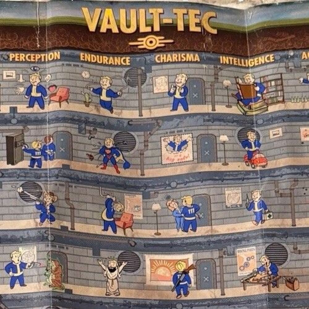 Fallout 4 Vault-Tec Poster "Vault Life has its Perks!" Playstation 4  Xbox One